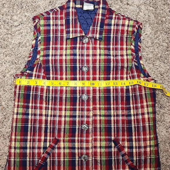 Southern Lady Quilted Vest Button Up Multi-Colored Size Small - Picture 12 of 13